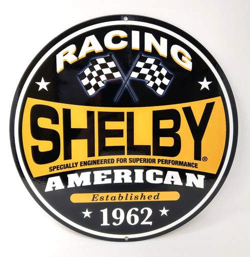 Shelby American Racing Since 1962 Circle Metal Sign
