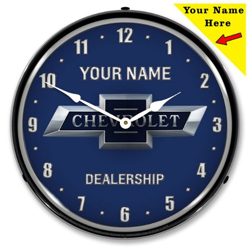 Custom Chevrolet 100th Anniversary LED Backlit Clock