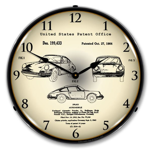 Porsche 911 1964 Patent LED Backlit Clock