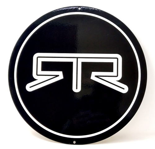 RTR Black Round Emblem Metal Sign