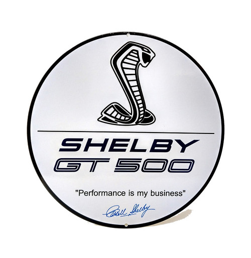 Shelby Cobra GT500 Performance Circular Metal Sign