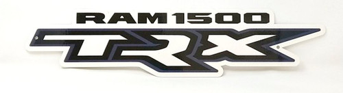 Dodge Ram TRX Black and Gray Emblem Metal Sign