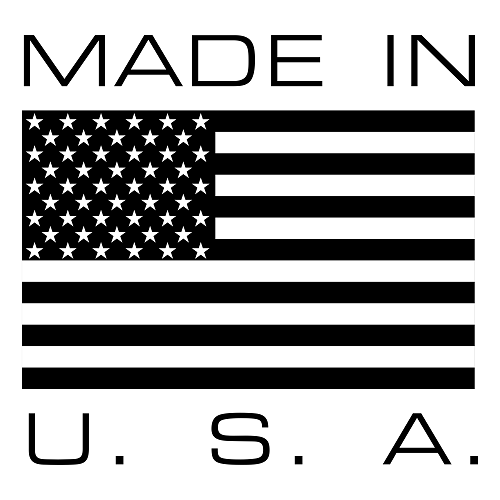Made in USA with American Flag.