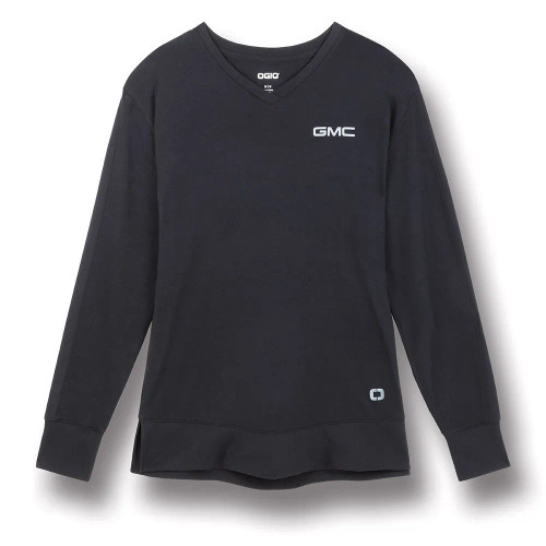 Women's GMC Black Long Sleeve V-Neck Shirt