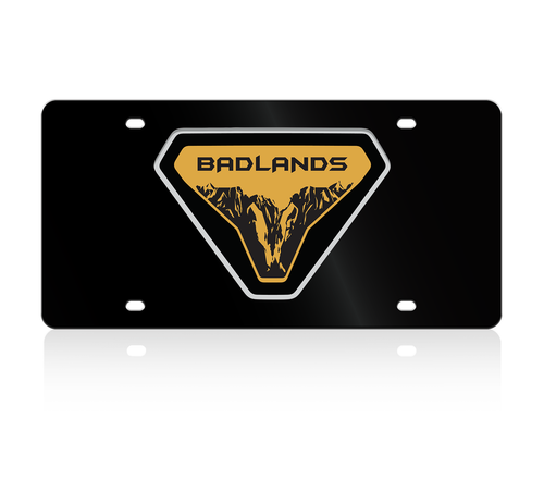 Ford Bronco Badlands Black Acrylic License Plate