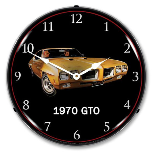 1970 Pontiac GTO LED Backlit Clock