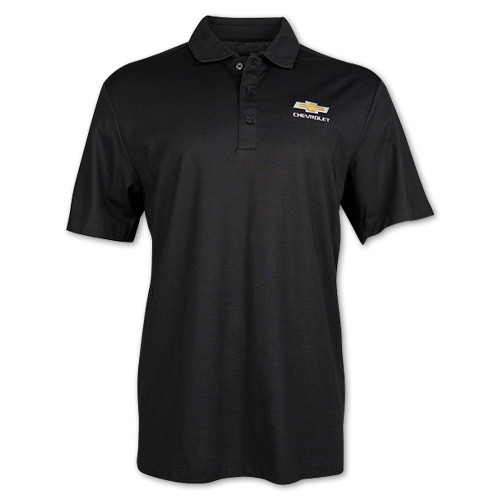 Chevrolet Bowtie Fine Blend Black Polo Shirt