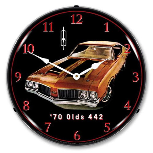1970 Oldsmobile 442 LED Backlit Clock