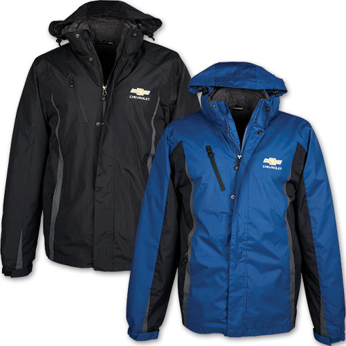 Chevrolet Gold Bowtie 3-In-1 Hood Jacket (black / blue)