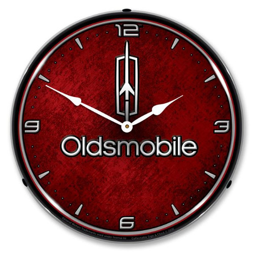 Oldsmobile Rocket Red LED Backlit Clock