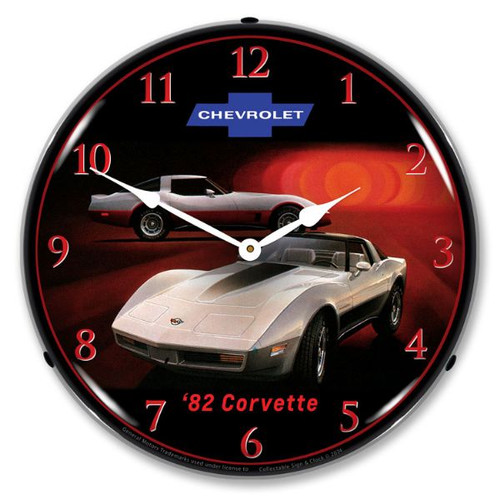 1982 C3 Corvette LED Backlit Clock