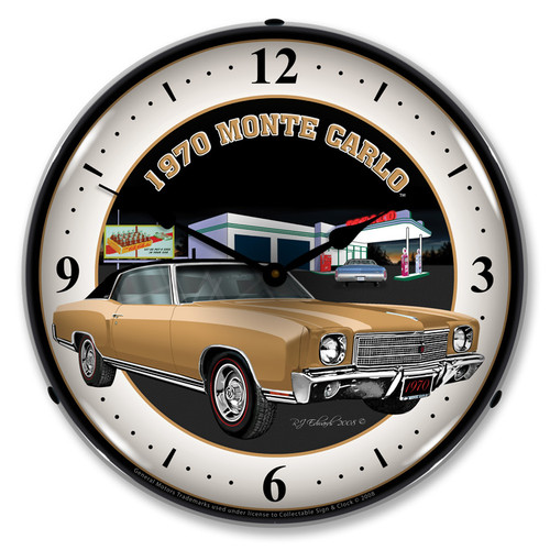 1970 Monte Carlo Backlit Clock 1970 Monte Carlo Backlit Clock