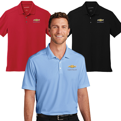 Chevrolet Gold Bowtie City Stretch Polo Shirts