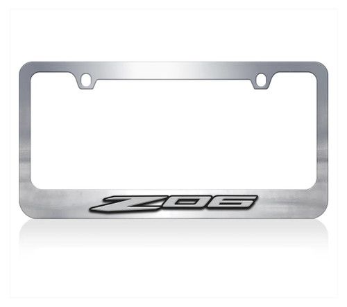  C8 Corvette Z06 Chrome License Plate Frame