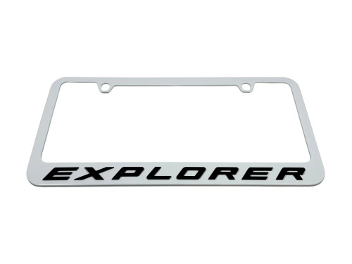 Ford Explorer White License Plate Frame
