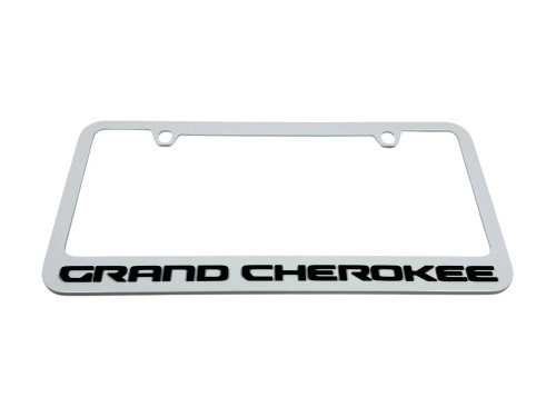 Jeep Grand Cherokee White License Plate Frame
