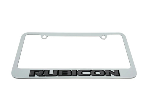 Jeep Rubicon White License Plate Frame