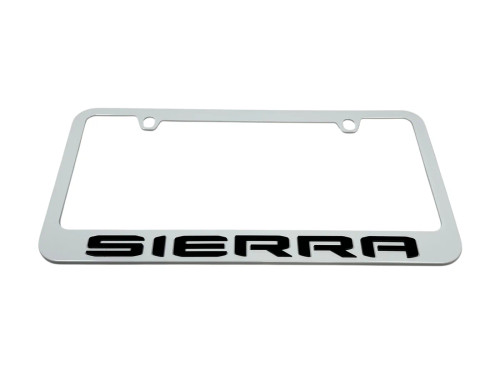 GMC Sierra White License Plate Frame