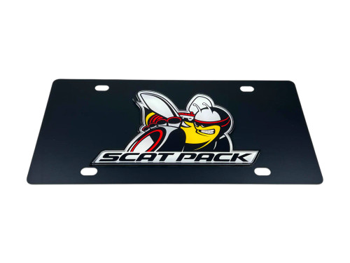 Dodge Scat Pack Carbon Stainless Steel License
