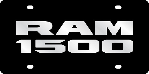 Dodge Ram 1500 Black Acrylic License Plate Dodge Ram 1500 Black Acrylic License Plate