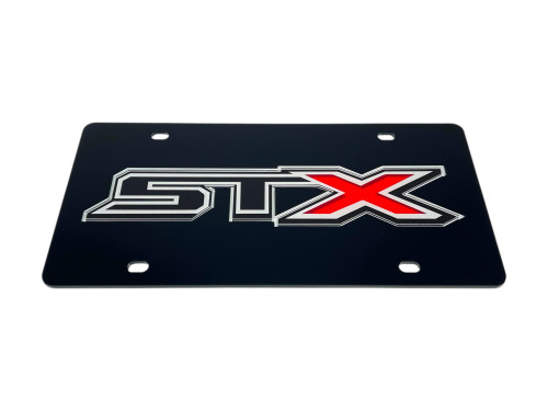 Ford F-150 STX Black Acrylic License Plate
