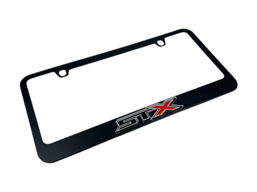 Ford F-150 STX Black License Plate Frame (angled)