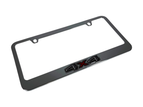 Ford 4X4 Chrome License Plate Frame - Color Logo (angled)