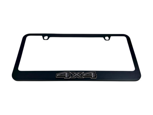Ford 4x4 Black License Plate Frame - Dark Logo