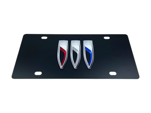 Buick Carbon Stainless Steel License Plate - Logo Only