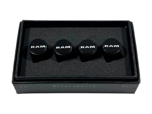 Dodge Ram Black Metal Valve Stem Caps (alt)