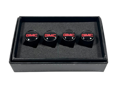 GMC Black Metal Valve Stem Caps (alt)