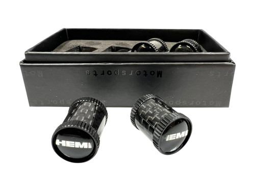 Hemi Carbon Fiber Valve Stem Caps