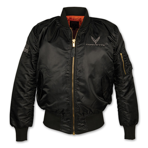 C8 Corvette Black Flight Jacket