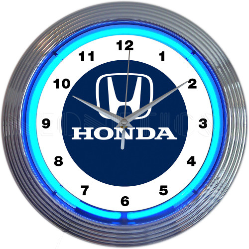 Honda Blue Neon Clock | Auto Gear Direct