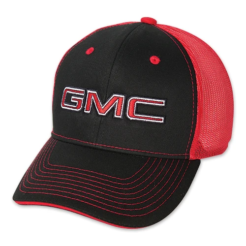 GMC Black with Red Mesh Hat