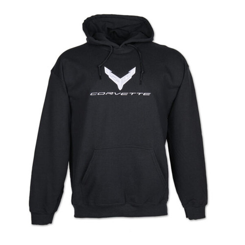 C8 Corvette Silver Badge Black Hoodie