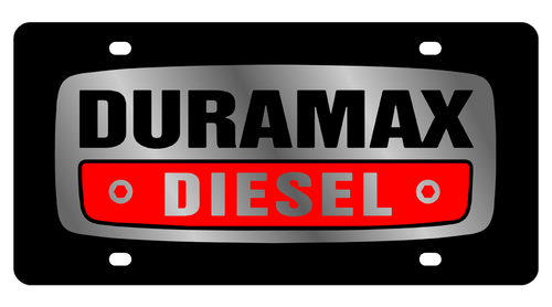 Chevrolet Duramax Diesel Black Acrylic License Plate