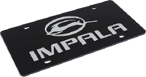 Chevrolet Impala Black Acrylic License Plate - Block Letters (angled)