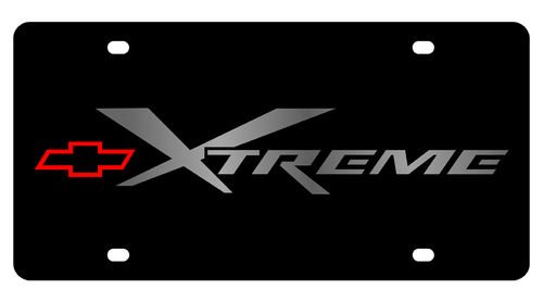 Chevrolet Xtreme Black Acrylic License Plate