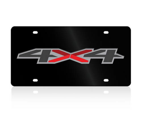 Chevrolet 4X4 Black Acrylic License Plate