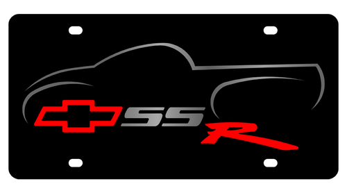Chevrolet SSR Black Acrylic License Plate