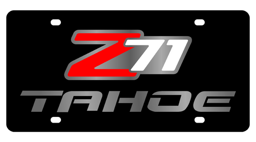 Chevrolet Z71 Tahoe Black Acrylic License Plate