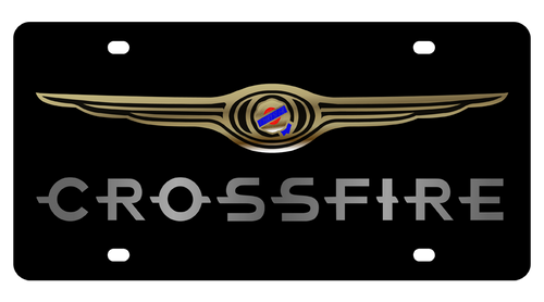 Chrysler Crossfire Black Acrylic License Plate