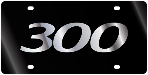 Chrysler 300 Black Acrylic License Plate