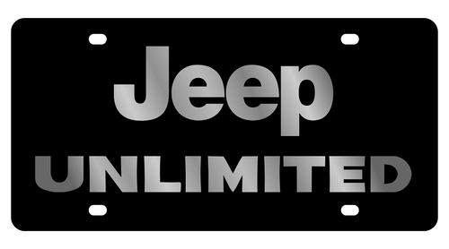 Jeep Unlimited Black Acrylic License Plate