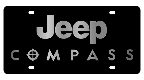 Jeep Compass Black Acrylic License Plate