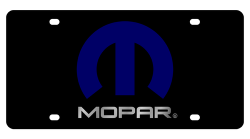 Mopar Omega Black Acrylic License Plate