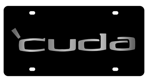 Plymouth Cuda Black Acrylic License Plate