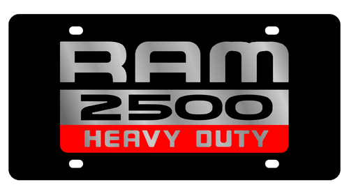 Dodge Ram 2500 HD Black Acrylic License Plate