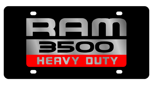 Dodge Ram 3500 HD Black Acrylic License Plate